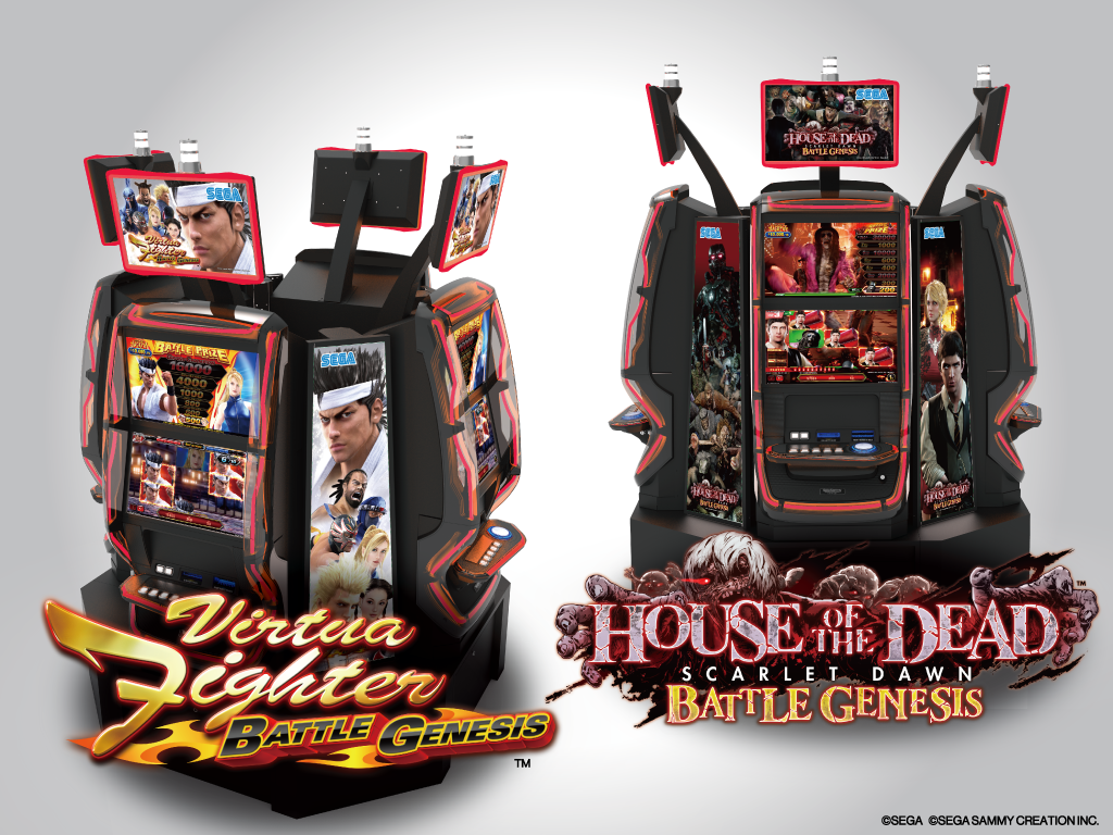 เครื่อง Virtua Fighter และเครื่อง Pachislot House of Dead ที่จะมาในช่วงปลายปี 2019